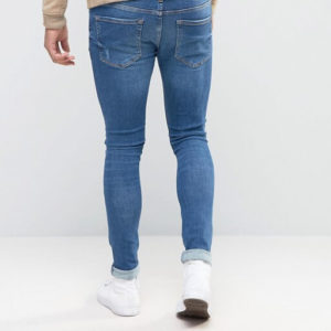 River Island Super Skinny Jeans In Mid Wash